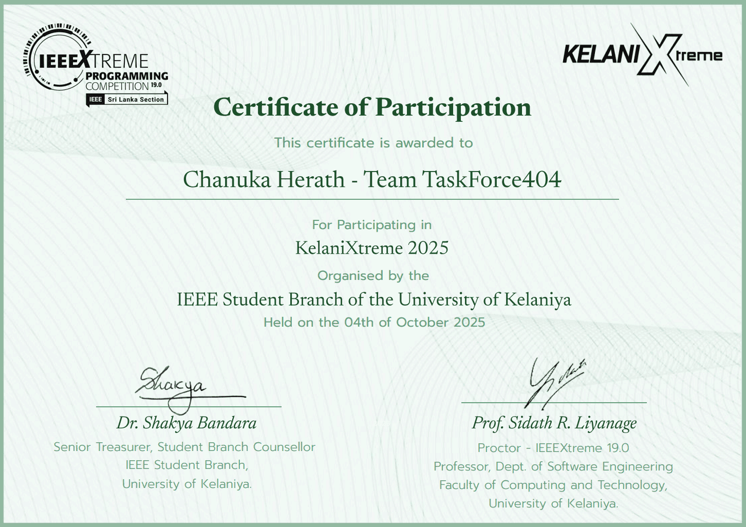 KelaniXtreme Top 8 Teams