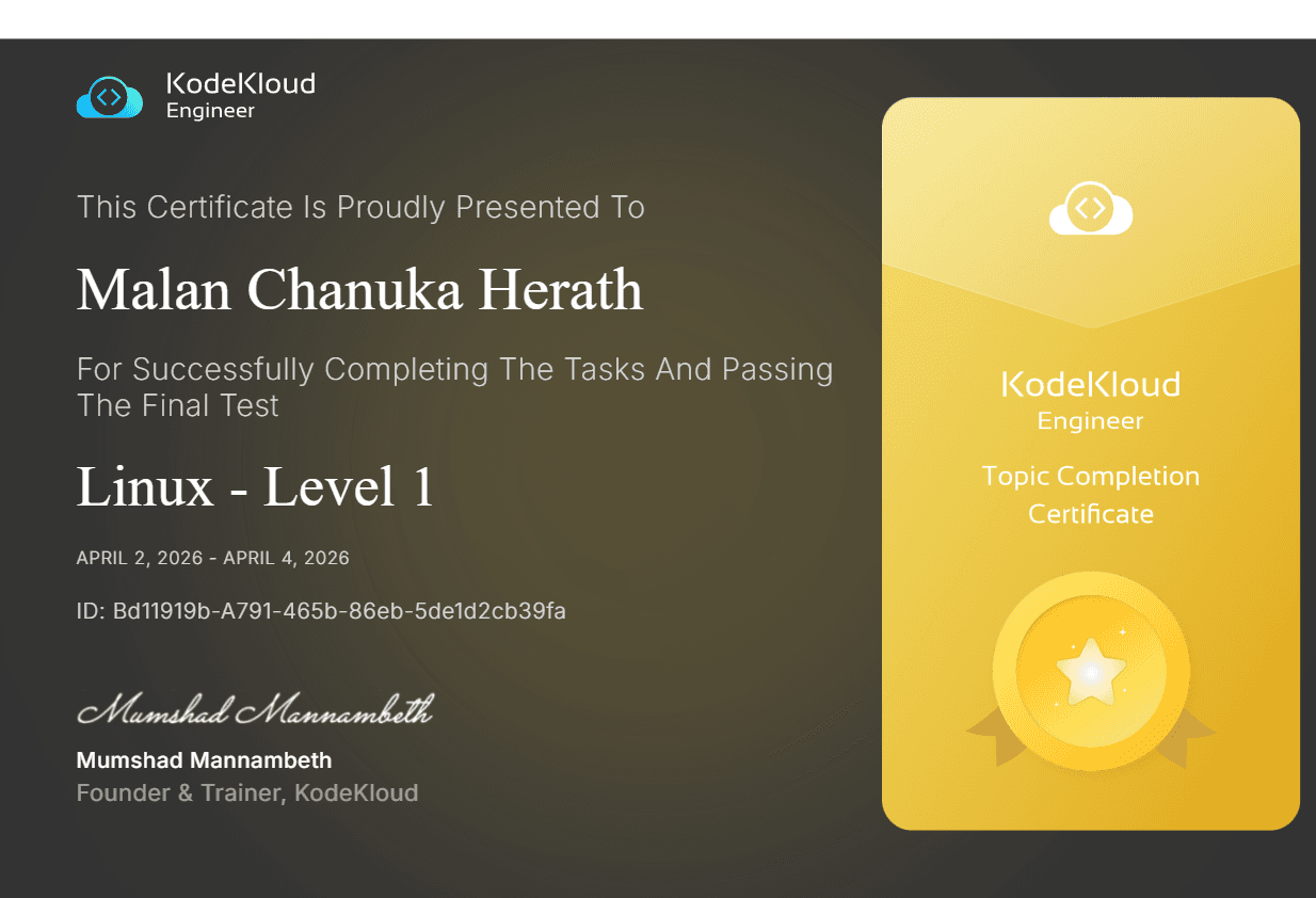 KodeKloud Linux Level 1
