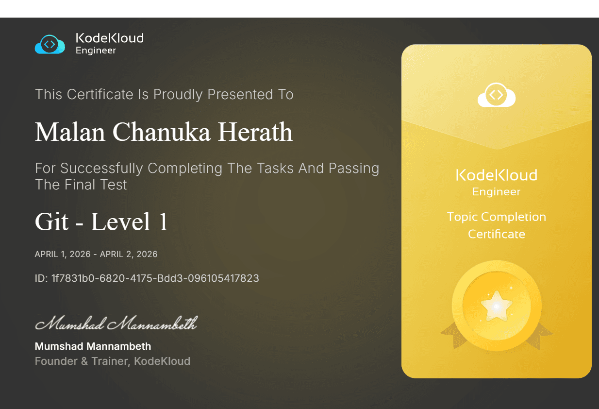 KodeKloud Engineer Git Level 1